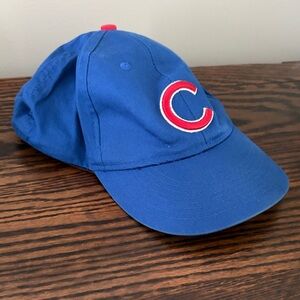 Blue Baseball Cap with Red Logo